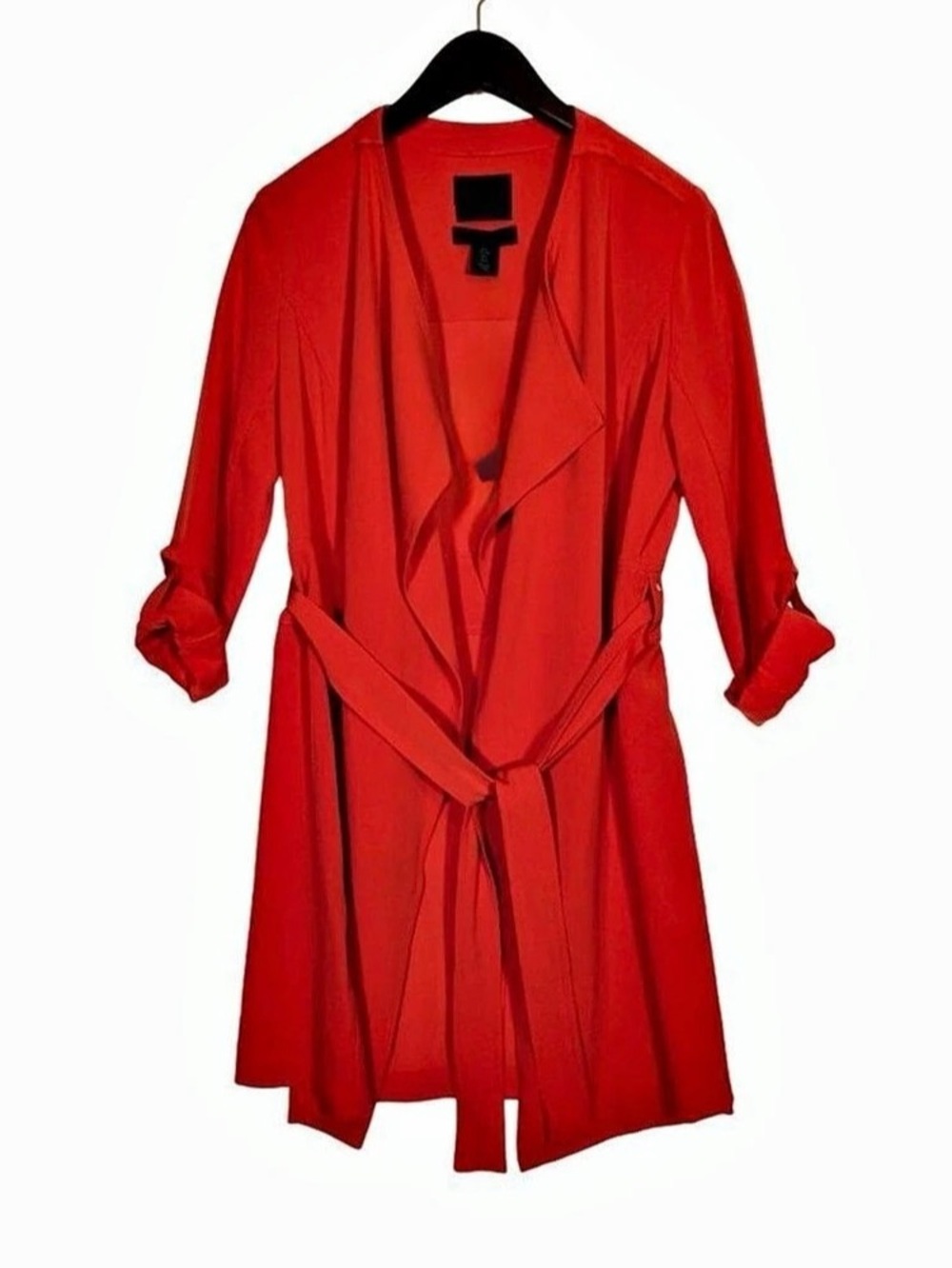 500 Maison Cinqcent Midi Trench Carcoat Belted Blazer, Red, Medium
